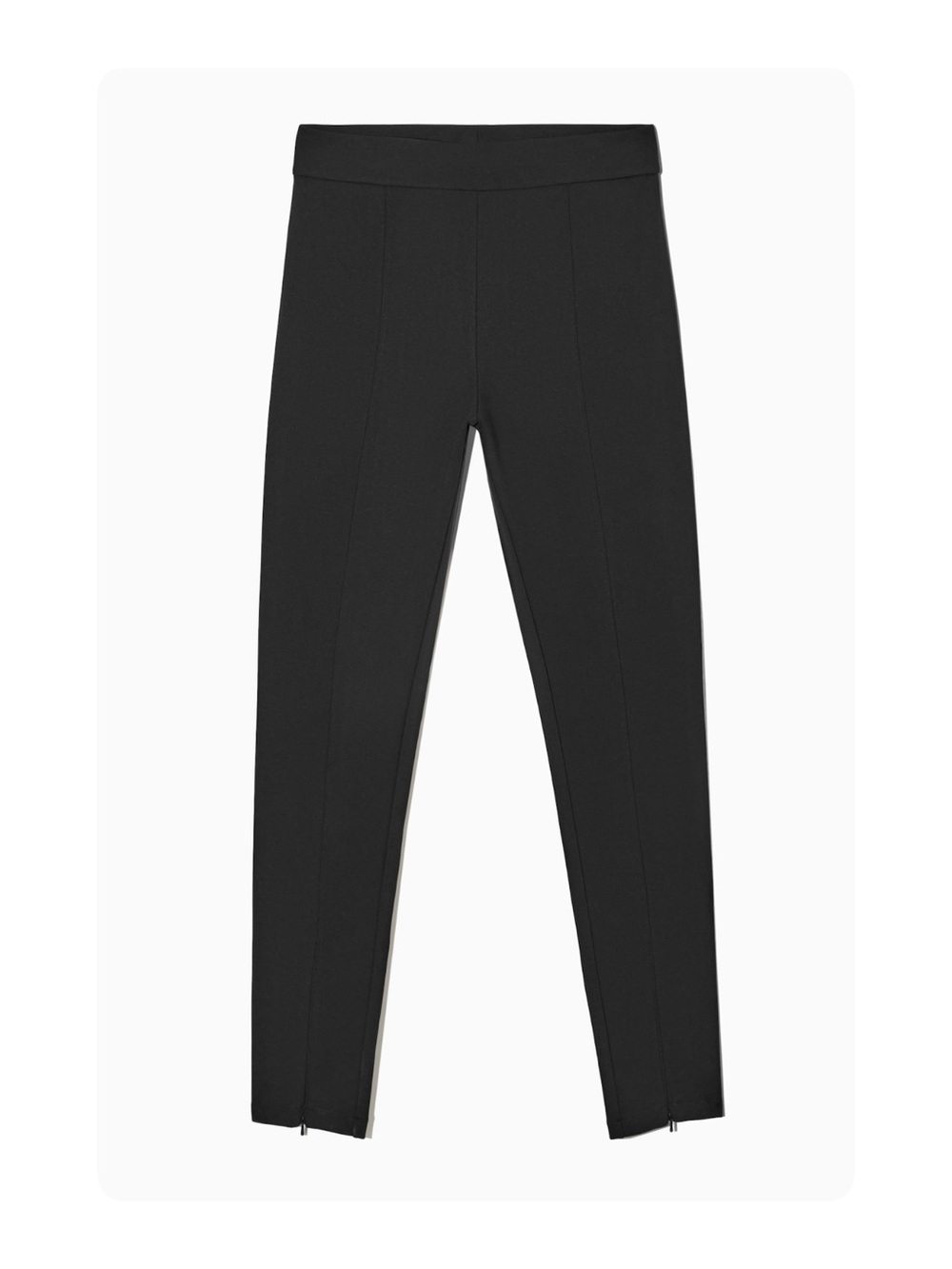 ★ COS Zip-Hem Elevated Basic Limited Release Sold Out Casual Leggings Black 12 ★